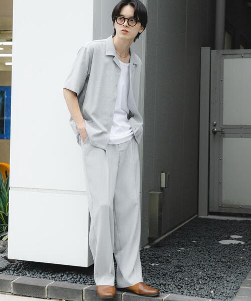SENSE OF PLACE by URBAN RESEARCH(センスオブプレイスバイアーバンリサーチ)の「リネンライクマイクロチェックワイドスラックス(その他パンツ・メンズ・ネイビー/カーキ/グレー・LARGE/MEDIUM)」の5枚目の写真