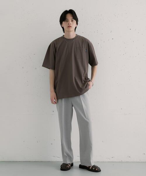 SENSE OF PLACE by URBAN RESEARCH(センスオブプレイスバイアーバンリサーチ)の「リネンライクマイクロチェックワイドスラックス(その他パンツ・メンズ・ネイビー/カーキ/グレー・LARGE/MEDIUM)」の12枚目の写真