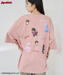 【 Monchhichi / モンチッチ 】モンチッチ &べびちっち ルーズTシャツ アクリルキーホルダー付き