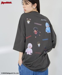 【 Monchhichi / モンチッチ 】モンチッチ &べびちっち ルーズTシャツ アクリルキーホルダー付き