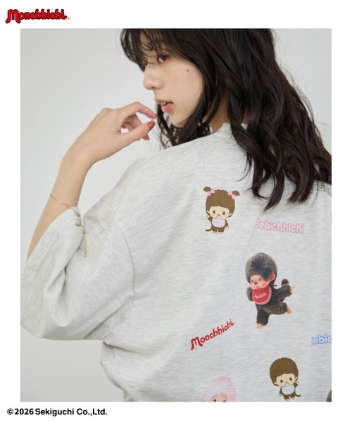 Mac-House(マックハウス)の「【 Monchhichi / モンチッチ 】モンチッチ &べびちっち ルーズTシャツ アクリルキーホルダー付き(Tシャツ/カットソー・レディース・ベージュ/ピンク/チャコール・FREE)」の13枚目の写真