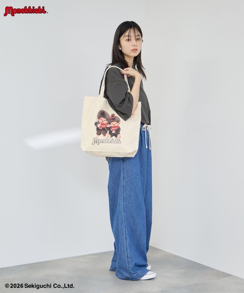 Mac-House(マックハウス)の「【 Monchhichi / モンチッチ 】モンチッチ &べびちっち ルーズTシャツ アクリルキーホルダー付き(Tシャツ/カットソー・レディース・ベージュ/ピンク/チャコール・FREE)」の20枚目の写真