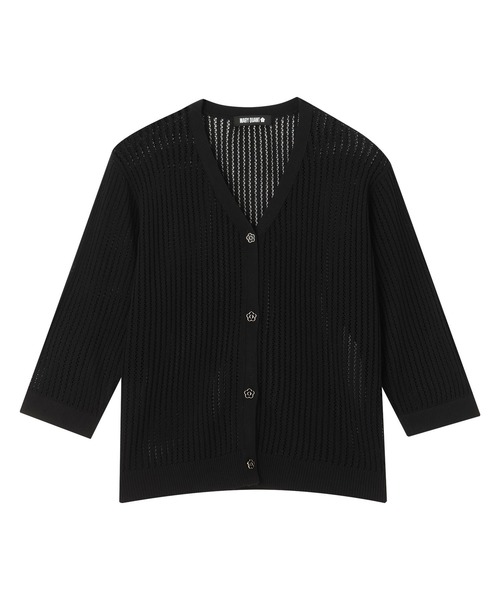 MARY QUANT（マリークワント）の「ライトメッシュ カーディガン（カーディガン/ボレロ・レディース・ホワイト/グリーン/ブラック・M）」の8枚目の写真