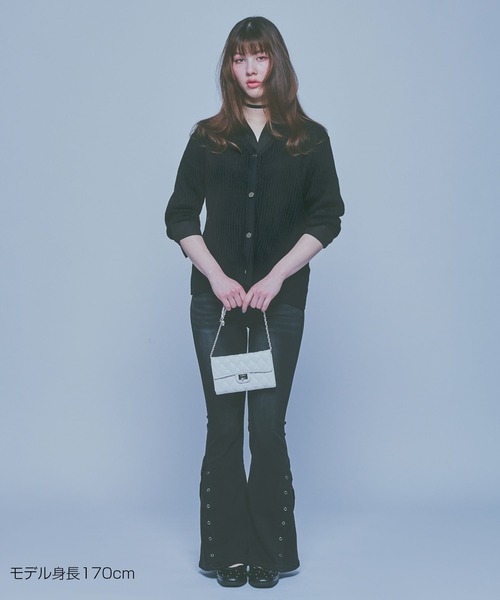 MARY QUANT（マリークワント）の「ライトメッシュ カーディガン（カーディガン/ボレロ・レディース・ホワイト/グリーン/ブラック・M）」の7枚目の写真