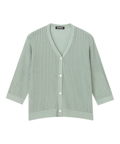 MARY QUANT（マリークワント）の「ライトメッシュ カーディガン（カーディガン/ボレロ・レディース・ホワイト/グリーン/ブラック・M）」の14枚目の写真