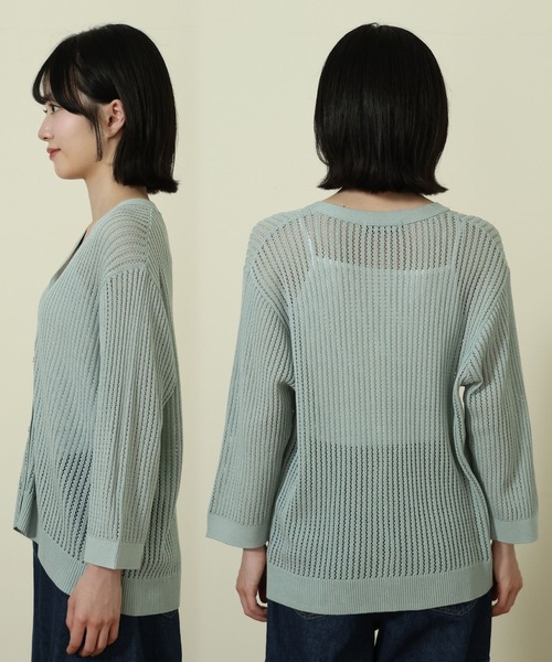 MARY QUANT（マリークワント）の「ライトメッシュ カーディガン（カーディガン/ボレロ・レディース・ホワイト/グリーン/ブラック・M）」の15枚目の写真