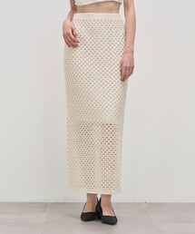 【RIM.ARK(リムアーク)】Lace knit SK/レースニットスカート