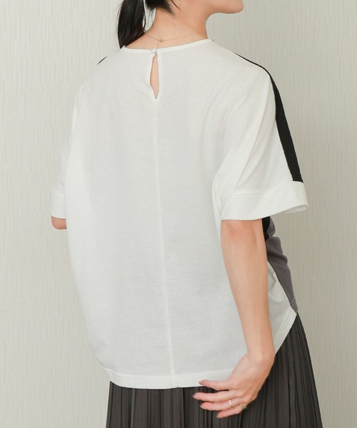 libelle more(リベル モア)の「アシメ配色ドルマントップス(Tシャツ/カットソー・レディース・ブラウン/オフホワイト/ネイビー・M/L)」の9枚目の写真