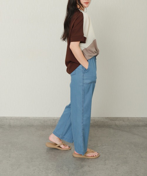 libelle more(リベル モア)の「アシメ配色ドルマントップス(Tシャツ/カットソー・レディース・ブラウン/オフホワイト/ネイビー・M/L)」の18枚目の写真
