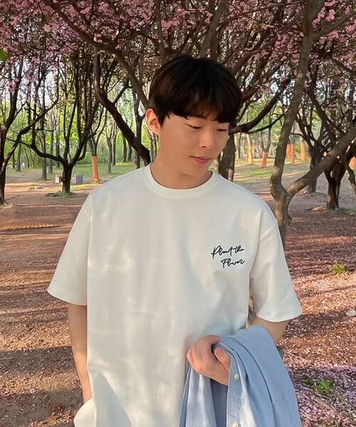 ADHOC(アドホック)の「男性マルチアートワークベーシック半袖Tシャツ (3 COLOR) (HC4STA1)(Tシャツ/カットソー・メンズ・ベージュ/ホワイト/ダークグレー・100/105)」の11枚目の写真
