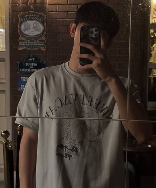 ADHOC(アドホック)の「男性マルチアートワークベーシック半袖Tシャツ (3 COLOR) (HC4STA1)(Tシャツ/カットソー・メンズ・ベージュ/ホワイト/ダークグレー・100/105)」の17枚目の写真