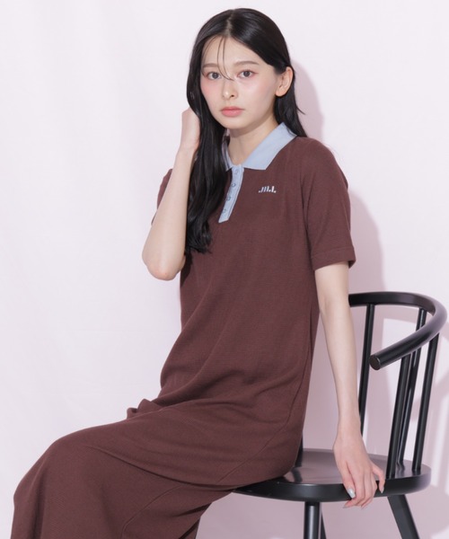 JILL by JILL STUART(ジルバイジルスチュアート)の「ワッフルポロワンピース(ワンピース・レディース・ホワイト系その他/ブラウン系その他/ブラック系その他・FREE)」の6枚目の写真