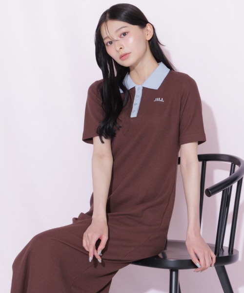 JILL by JILL STUART(ジルバイジルスチュアート)の「ワッフルポロワンピース(ワンピース・レディース・ホワイト系その他/ブラウン系その他/ブラック系その他・FREE)」の5枚目の写真