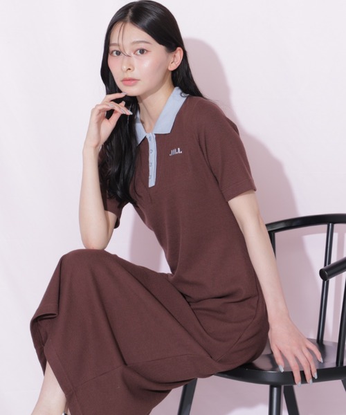 JILL by JILL STUART(ジルバイジルスチュアート)の「ワッフルポロワンピース(ワンピース・レディース・ホワイト系その他/ブラウン系その他/ブラック系その他・FREE)」の7枚目の写真