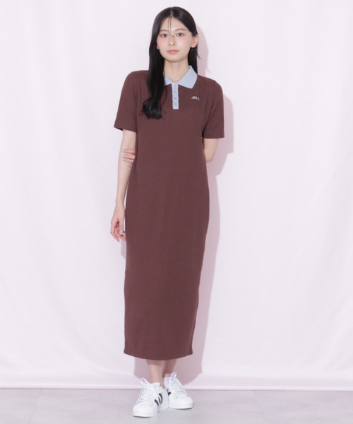 JILL by JILL STUART(ジルバイジルスチュアート)の「ワッフルポロワンピース(ワンピース・レディース・ホワイト系その他/ブラウン系その他/ブラック系その他・FREE)」の10枚目の写真