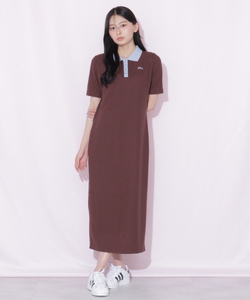 JILL by JILL STUART(ジルバイジルスチュアート)の「ワッフルポロワンピース(ワンピース・レディース・ホワイト系その他/ブラウン系その他/ブラック系その他・FREE)」の9枚目の写真