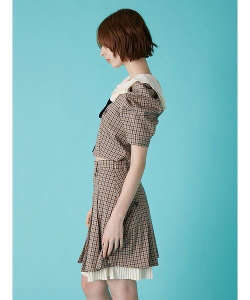 LILY BROWN(リリーブラウン)の「【LILY BROWN×Hearts2Hearts】フレアカラートップス(Tシャツ/カットソー・レディース・グレー/ブラック/チェック・F)」の16枚目の写真