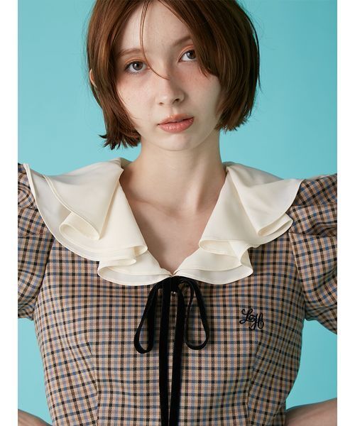 LILY BROWN(リリーブラウン)の「【LILY BROWN×Hearts2Hearts】フレアカラートップス(Tシャツ/カットソー・レディース・グレー/ブラック/チェック・F)」の19枚目の写真