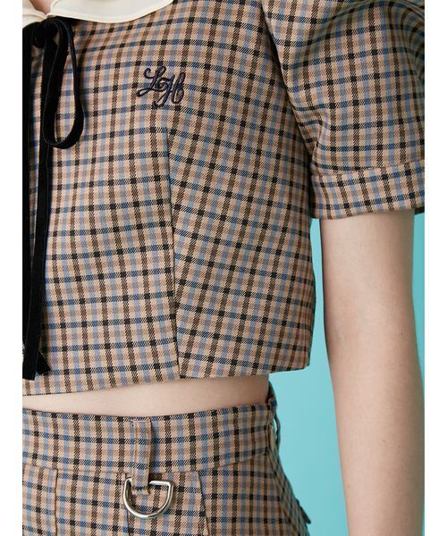 LILY BROWN(リリーブラウン)の「【LILY BROWN×Hearts2Hearts】フレアカラートップス(Tシャツ/カットソー・レディース・グレー/ブラック/チェック・F)」の22枚目の写真