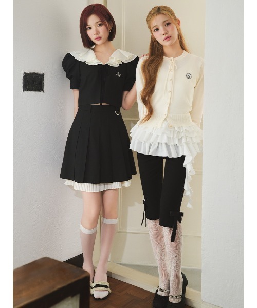 LILY BROWN(リリーブラウン)の「【LILY BROWN×Hearts2Hearts】フレアカラートップス(Tシャツ/カットソー・レディース・グレー/ブラック/チェック・F)」の10枚目の写真
