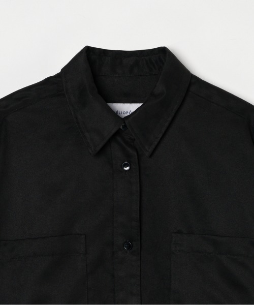 HELIOPOLE(エリオポール)の「SYNTHETIC SUEDE SHIRT / シンセティック スエード シャツ(シャツ/ブラウス・レディース・ブラック/キャメル・38)」の4枚目の写真