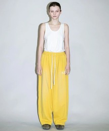 【beautiful landlet】 DAMAGE SWEAT WIDE PANTS - embroidery