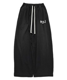 【beautiful landlet】 DAMAGE SWEAT WIDE PANTS - embroidery