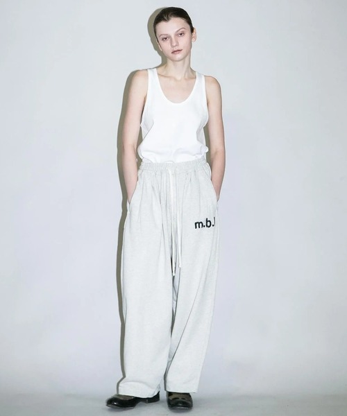 my beautiful landlet(マイビューティフルランドレット)の「【beautiful landlet】 DAMAGE SWEAT WIDE PANTS - embroidery(スウェットパンツ・メンズ・ブラウン/オートミール/イエロー/ブラック・2/1/0)」の20枚目の写真