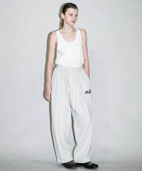 my beautiful landlet(マイビューティフルランドレット)の「【beautiful landlet】 DAMAGE SWEAT WIDE PANTS - embroidery(スウェットパンツ・メンズ・ブラウン/オートミール/イエロー/ブラック・2/1/0)」の21枚目の写真