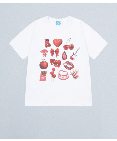 chancechance(チャンスチャンス)の「BUNCH T-SHIRT (RED)(Tシャツ/カットソー・レディース・その他・SMALL/MEDIUM)」の1枚目の写真