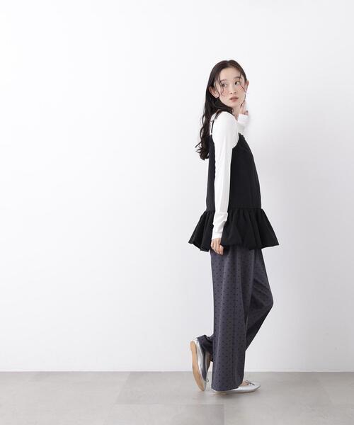 N.(N. Natural Beauty Basic)(エヌエヌナチュラルビューティーベーシック)の「バルーンキャミ(キャミソール・レディース・ブラック/オフホワイト・フリ-)」の17枚目の写真