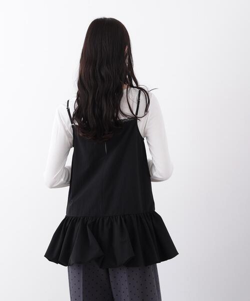 N.(N. Natural Beauty Basic)(エヌエヌナチュラルビューティーベーシック)の「バルーンキャミ(キャミソール・レディース・ブラック/オフホワイト・フリ-)」の18枚目の写真