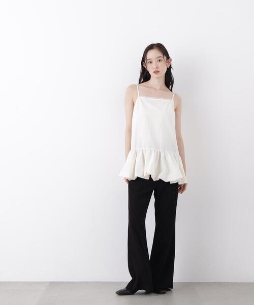 N.(N. Natural Beauty Basic)(エヌエヌナチュラルビューティーベーシック)の「バルーンキャミ(キャミソール・レディース・ブラック/オフホワイト・フリ-)」の14枚目の写真