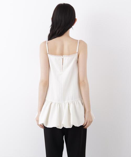N.(N. Natural Beauty Basic)(エヌエヌナチュラルビューティーベーシック)の「バルーンキャミ(キャミソール・レディース・ブラック/オフホワイト・フリ-)」の7枚目の写真