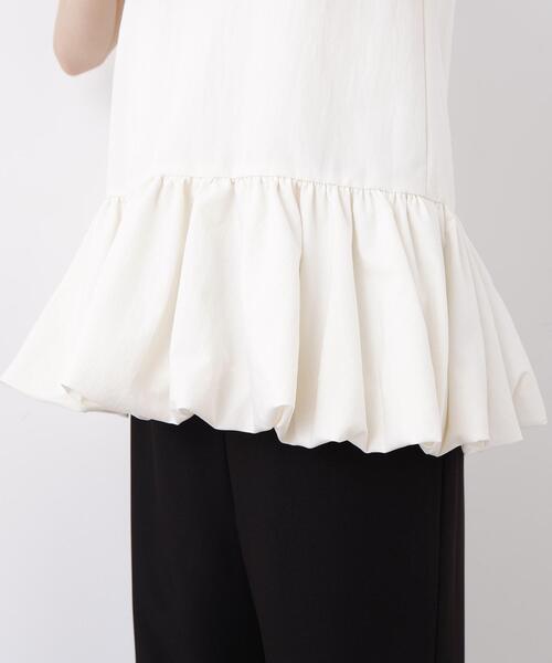 N.(N. Natural Beauty Basic)(エヌエヌナチュラルビューティーベーシック)の「バルーンキャミ(キャミソール・レディース・ブラック/オフホワイト・フリ-)」の10枚目の写真