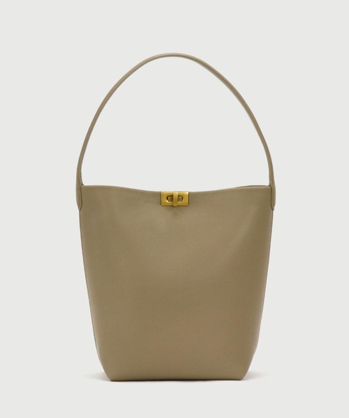 LA MARGE(ラマージ)の「【LA MARGE】【 500mlペットボトル収納可 】 ワンハンドルバッグ / スプリット レザー レディース バッグ ショルダーバッグ(トートバッグ・レディース・ブラック/ブラウン/ブラウン系その他/アイボリー・FREE)」の4枚目の写真