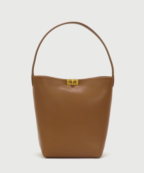 LA MARGE(ラマージ)の「【LA MARGE】【 500mlペットボトル収納可 】 ワンハンドルバッグ / スプリット レザー レディース バッグ ショルダーバッグ(トートバッグ・レディース・ブラック/ブラウン/ブラウン系その他/アイボリー・FREE)」の3枚目の写真