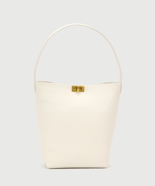 LA MARGE(ラマージ)の「【LA MARGE】【 500mlペットボトル収納可 】 ワンハンドルバッグ / スプリット レザー レディース バッグ ショルダーバッグ(トートバッグ・レディース・ブラック/ブラウン/ブラウン系その他/アイボリー・FREE)」の2枚目の写真