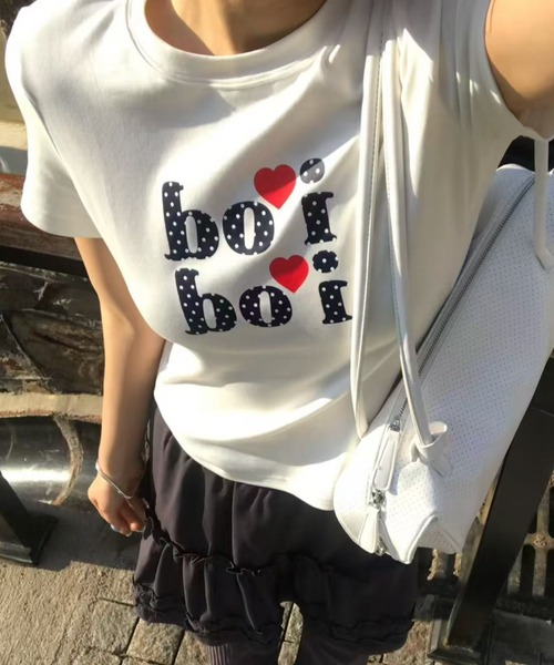 Achic(アシック)の「ドット柄ロゴプリントTシャツ(Tシャツ/カットソー・レディース・ホワイト/ホワイト系その他・M)」の10枚目の写真