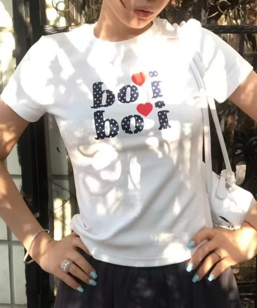 Achic(アシック)の「ドット柄ロゴプリントTシャツ(Tシャツ/カットソー・レディース・ホワイト/ホワイト系その他・M)」の11枚目の写真
