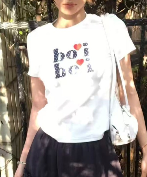 Achic(アシック)の「ドット柄ロゴプリントTシャツ(Tシャツ/カットソー・レディース・ホワイト/ホワイト系その他・M)」の12枚目の写真