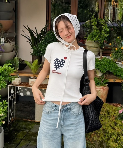 Achic(アシック)の「ドット柄ロゴプリントTシャツ(Tシャツ/カットソー・レディース・ホワイト/ホワイト系その他・M)」の22枚目の写真