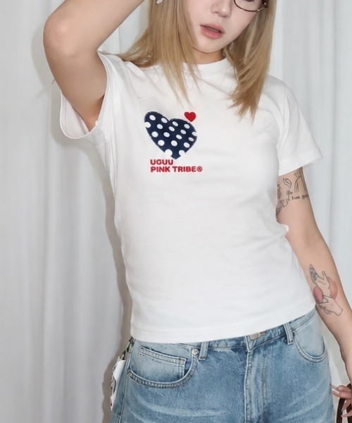 Achic(アシック)の「ドット柄ロゴプリントTシャツ(Tシャツ/カットソー・レディース・ホワイト/ホワイト系その他・M)」の19枚目の写真