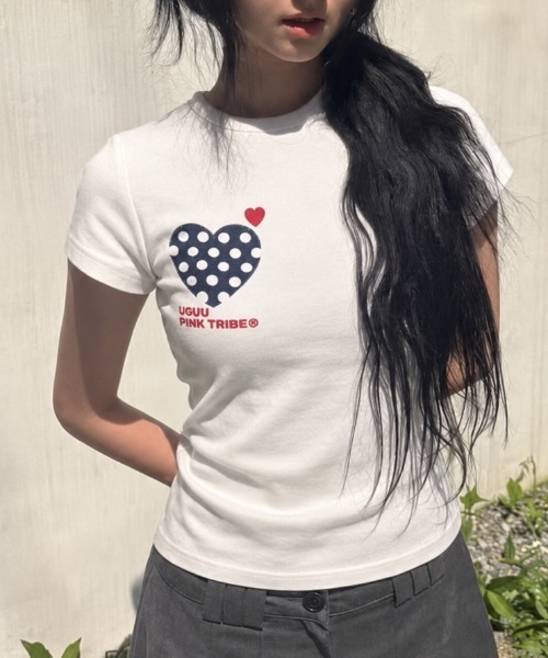 Achic(アシック)の「ドット柄ロゴプリントTシャツ(Tシャツ/カットソー・レディース・ホワイト/ホワイト系その他・M)」の17枚目の写真