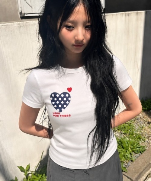 Achic(アシック)の「ドット柄ロゴプリントTシャツ(Tシャツ/カットソー・レディース・ホワイト/ホワイト系その他・M)」の18枚目の写真