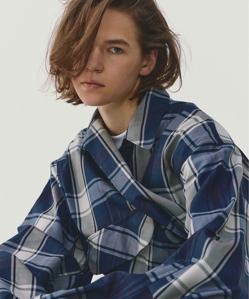 DAIWA PIER39（ダイワピア39）の「DAIWA PIER39  TECH SPORTS OPEN COLLAR SHIRT L/S BIG TARTAN　ダイワ ピア39  シャツ（シャツ/ブラウス・メンズ・ブラック/ネイビー・M/S/L）」の11枚目の写真