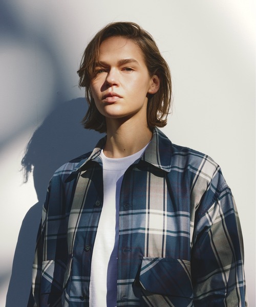 DAIWA PIER39（ダイワピア39）の「DAIWA PIER39  TECH SPORTS OPEN COLLAR SHIRT L/S BIG TARTAN　ダイワ ピア39  シャツ（シャツ/ブラウス・メンズ・ブラック/ネイビー・M/S/L）」の12枚目の写真