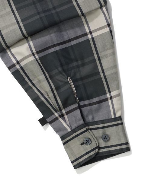 DAIWA PIER39（ダイワピア39）の「DAIWA PIER39  TECH SPORTS OPEN COLLAR SHIRT L/S BIG TARTAN　ダイワ ピア39  シャツ（シャツ/ブラウス・メンズ・ブラック/ネイビー・M/S/L）」の3枚目の写真