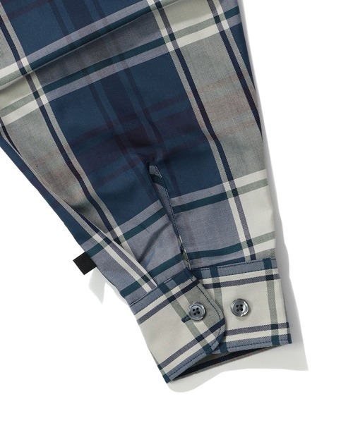 DAIWA PIER39（ダイワピア39）の「DAIWA PIER39  TECH SPORTS OPEN COLLAR SHIRT L/S BIG TARTAN　ダイワ ピア39  シャツ（シャツ/ブラウス・メンズ・ブラック/ネイビー・M/S/L）」の9枚目の写真