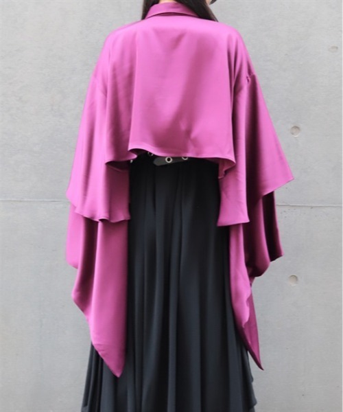 REZEN（リゼン）の「襟金具フリル和袖シャツ（シャツ/ブラウス・メンズ・ローズ/ブラック/ライトグレー・LARGE/MEDIUM）」の6枚目の写真